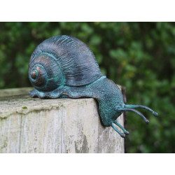 Décors Animaux en Bronze Statuette bronze escargot 15cm