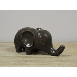 Décors Animaux en Bronze Statuette bronze petit éléphant 9cm
