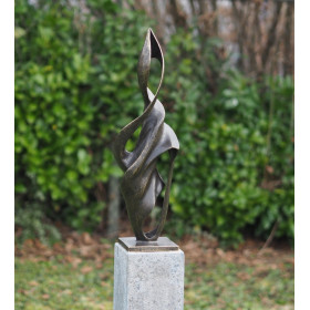Statuette bronze sculpture abstraite cm