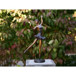 Décoration Statuette bronze personnage Statuette ballerine marron bronze -AN1318BR-B