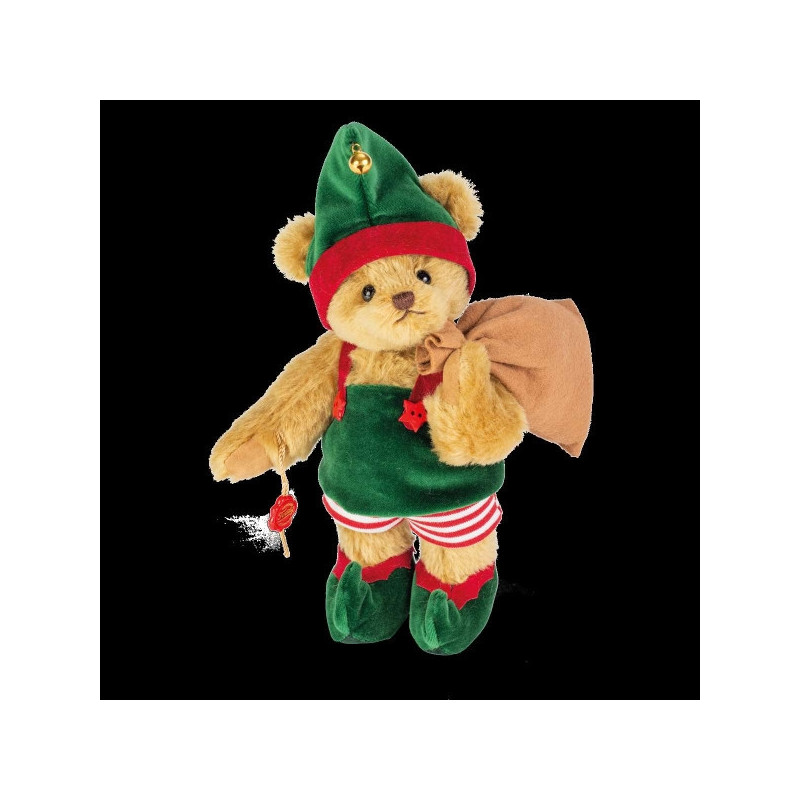 Animaux-Bois-Animaux-Bronzes propose Peluche Ours teddy bear coupe de noël 26 cm hermann teddy original -14827 2