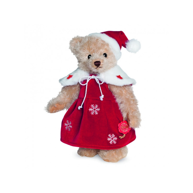 Peluche ours teddy mère noël 27 cm Hermann -14859 3