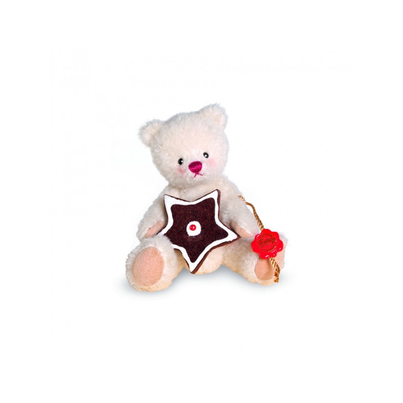 Animaux-Bois-Animaux-Bronzes propose Peluche ours teddy avec son étoile 14 cm Hermann -11708 7