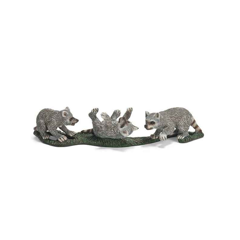 Animaux de la ferme Figurine Schleich Animaux Amérique Bébés raton laveur -14625