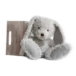 Lapin chiné - perle 22 cm histoire d'ours -2616 (2)