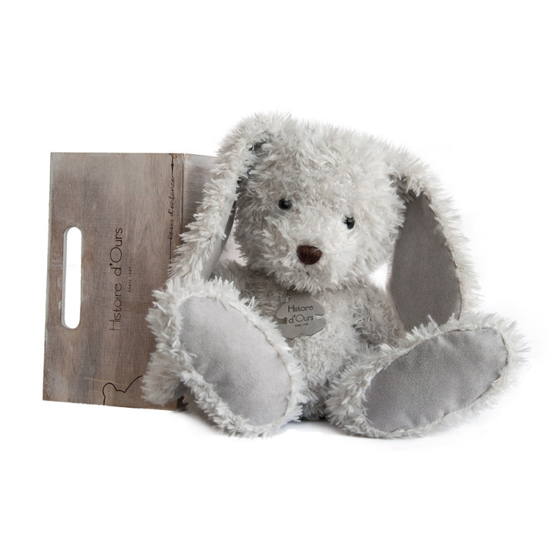 Lapin chiné - perle 22 cm histoire d'ours -2616