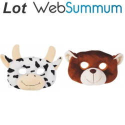 Promotion peluche masque vache ours Histoire d'ours -LWS-211