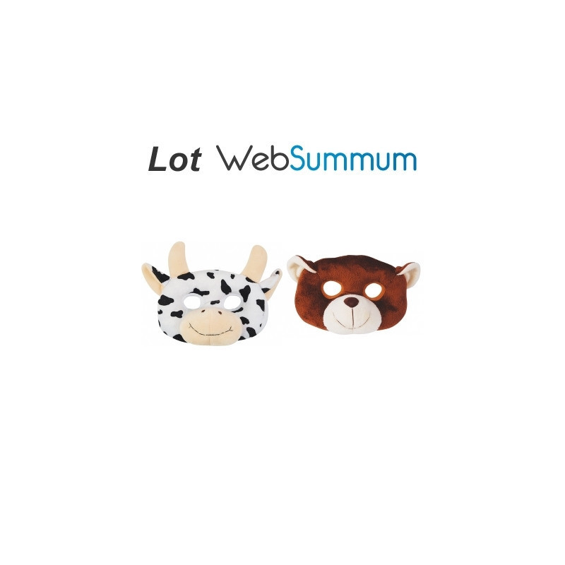 Promotion peluche masque vache ours Histoire d'ours -LWS-211