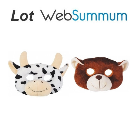 Promotion peluche masque vache ours Histoire d'ours -LWS-211