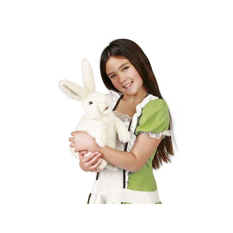Animaux de la ferme Lapin blanc debout marionnette 