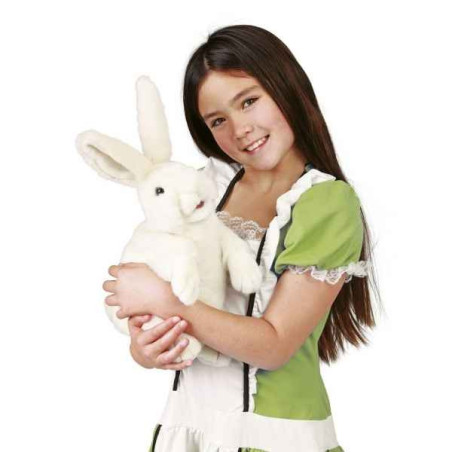 Animaux de la ferme Lapin blanc debout marionnette 