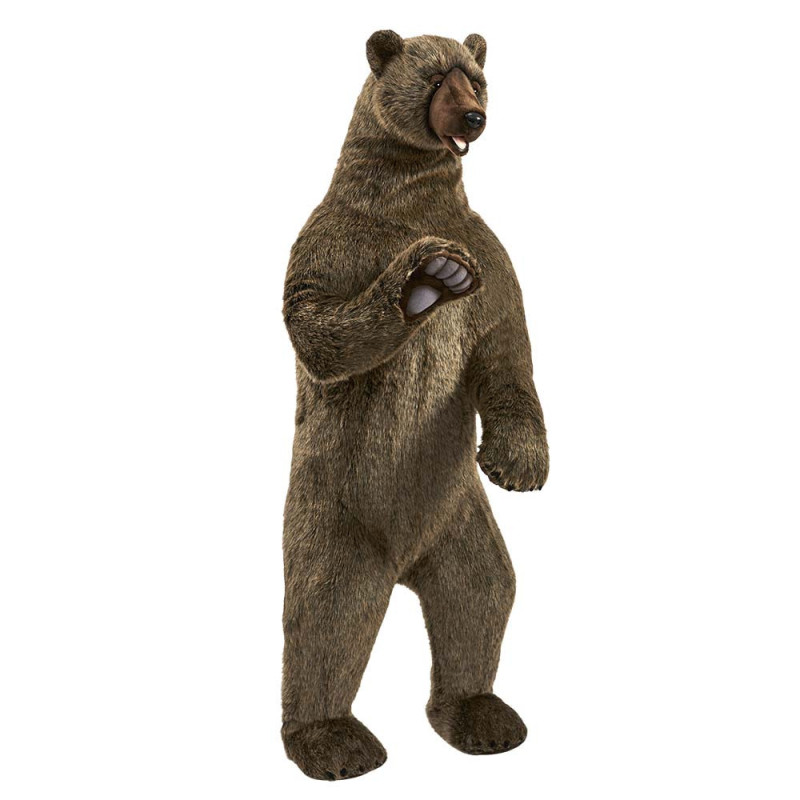 Décoration animaux Automate grizzly dressé peluche animalière -0167