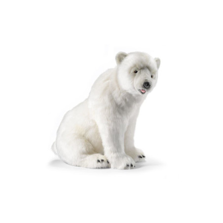 Décoration animaux Automate ours polaire assis 50cmh/88cml (3106) peluche animalière -0212