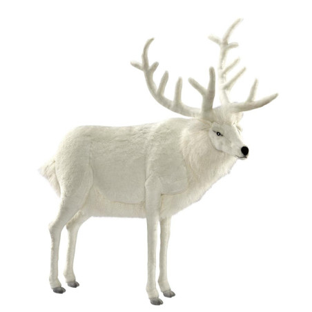 Décoration animaux Automate renne blanc 120cmh/100cml (5924) peluche animalière -0279