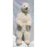 Décoration animaux Automate loup blanc à 4 pattes peluche animalière -0365