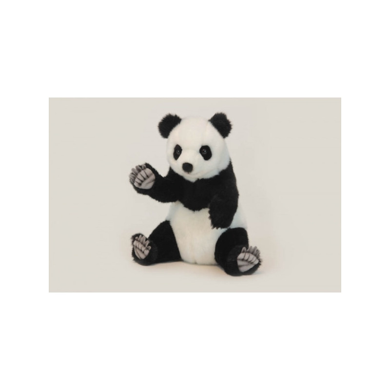 Décoration animaux Automate panda assis peluche animalière -0314