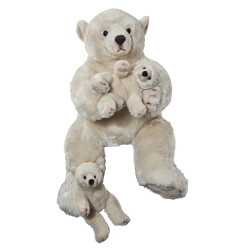 Location automate ours polaire + bébés 70cmh/50cm/65cml Anima -L0999