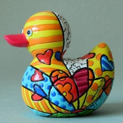 Statuette canard a new day Britto Romero -B334337