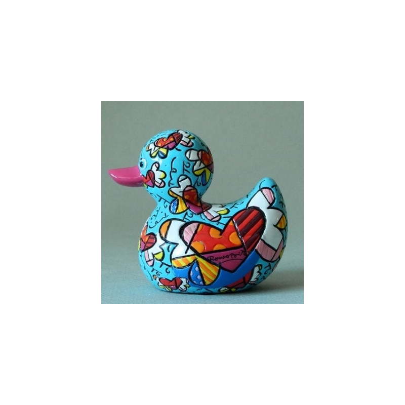 Statuette canard flying heart Britto Romero -B334338