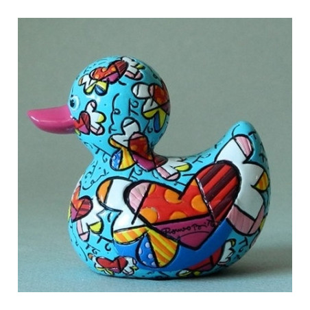 Statuette canard flying heart Britto Romero -B334338
