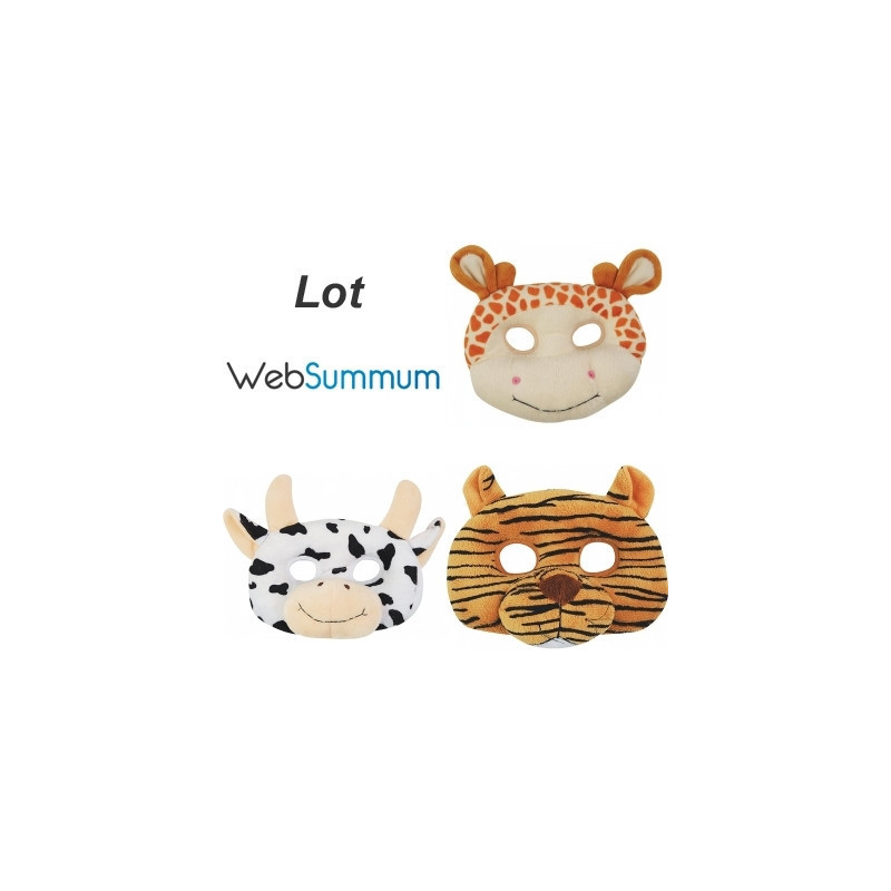 Promotion peluche masque girafe vache tigre Histoire d'Ours -LWS-209
