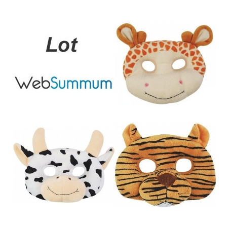 Promotion peluche masque girafe vache tigre Histoire d'Ours -LWS-209