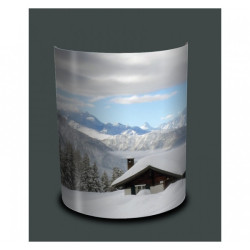 Décoration Luminaire Animaux Lampe montagne chalet sous la neige -MO1206 (2)