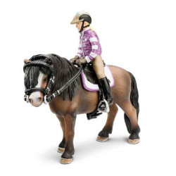 Animaux de la ferme Figurine Schleich Accessoires chevaux Set d'équitation poney -42039