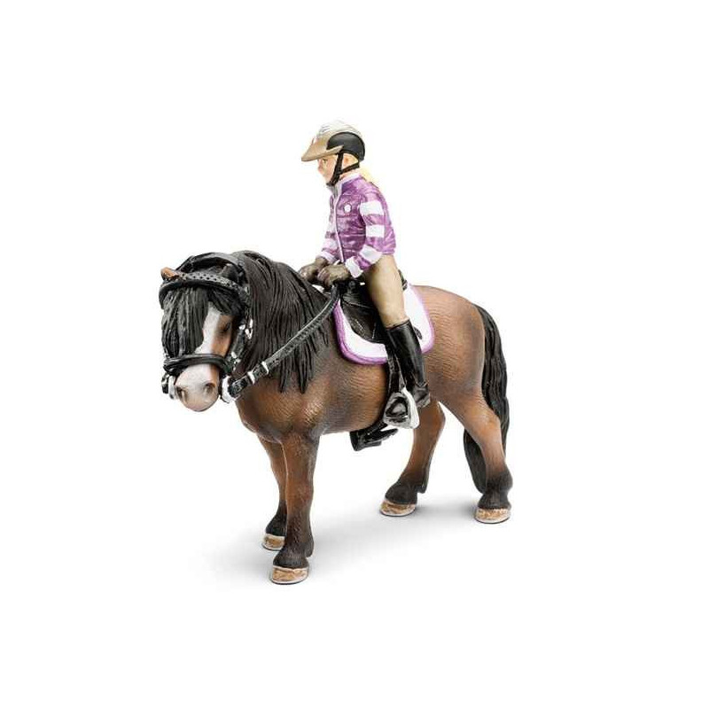 Animaux de la ferme Figurine Schleich Accessoires chevaux Set d'équitation poney -42039