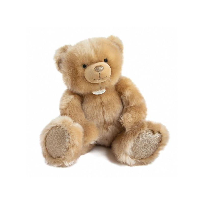 Animaux-Bois-Animaux-Bronzes propose Peluche Ours collection 60 cm - nude-la peluche par doudou et compagnie histoire d'ours -DC