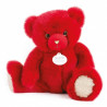 Animaux-Bois-Animaux-Bronzes propose Peluche Ours collection 30 cm - rouge baiser-la peluche par doudou et compagnie histoire d'