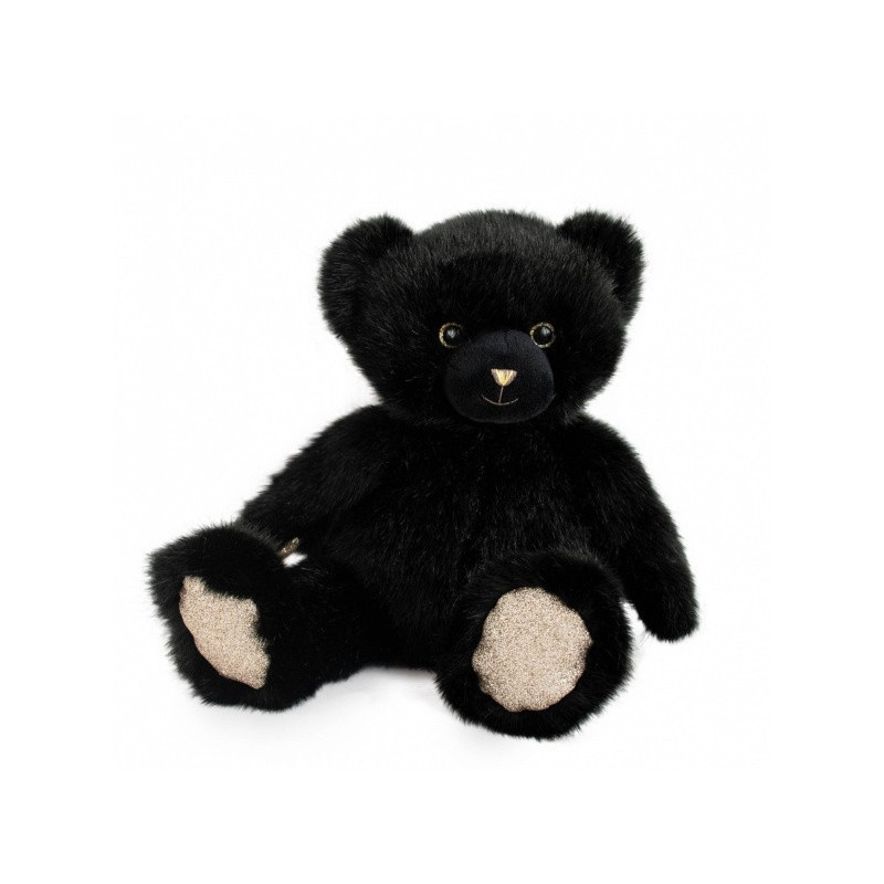 Animaux-Bois-Animaux-Bronzes propose Peluche Ours collection 30 cm - noir smoky-la peluche par doudou et compagnie histoire d'ou