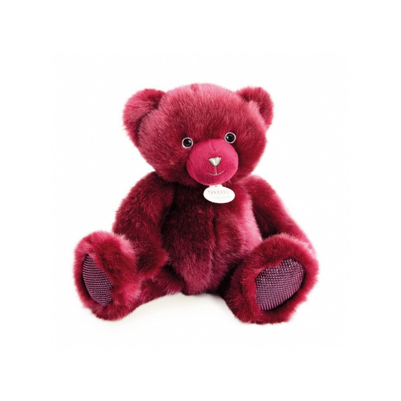 Animaux-Bois-Animaux-Bronzes propose Peluche Ours collection 30 cm - bois de rose-la peluche par doudou et compagnie histoire d'