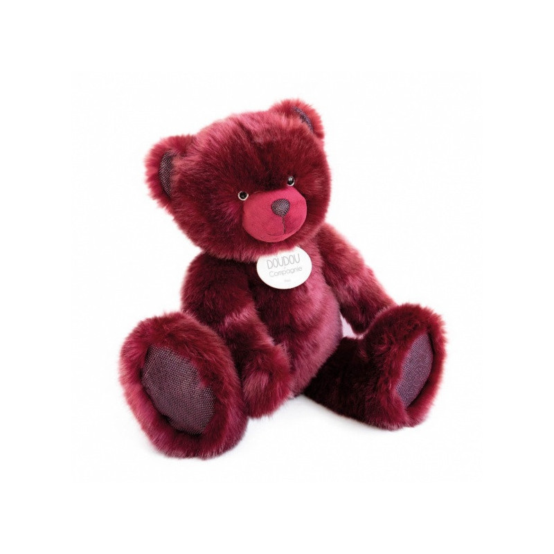 Animaux-Bois-Animaux-Bronzes propose Peluche Ours collection 60 cm - bois de rose-la peluche par doudou et compagnie histoire d'