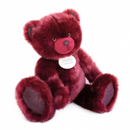 Animaux-Bois-Animaux-Bronzes propose Peluche Ours collection 60 cm - bois de rose-la peluche par doudou et compagnie histoire d'