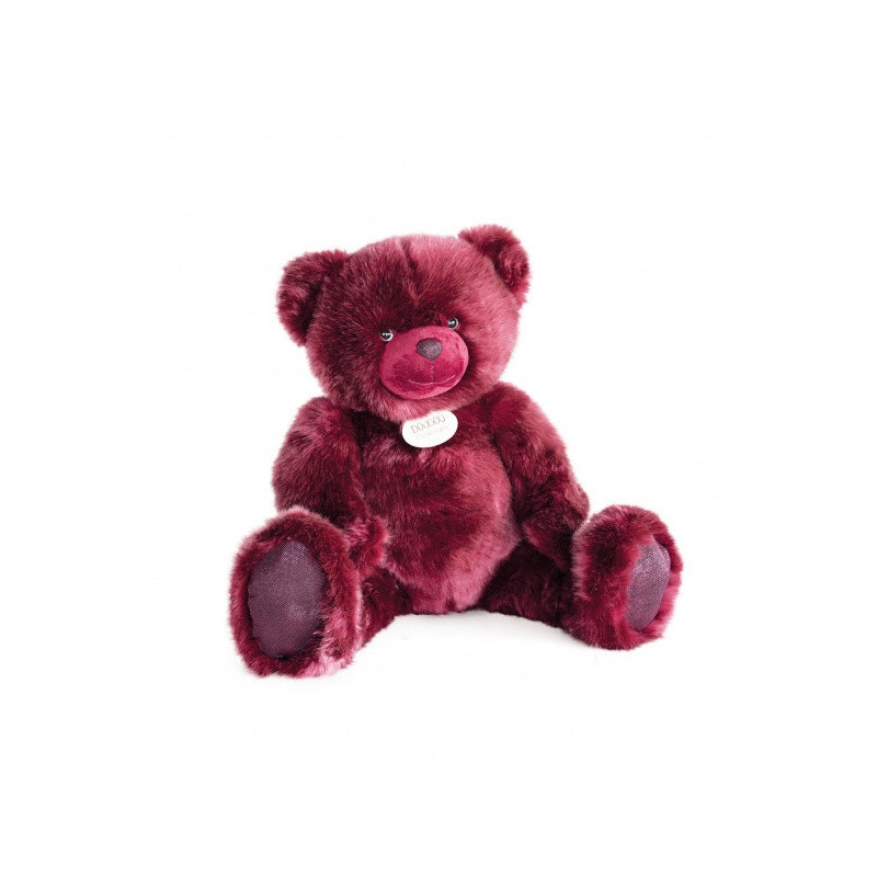 Animaux-Bois-Animaux-Bronzes propose Peluche Ours collection 80 cm - bois de rose-la peluche par doudou et compagnie histoire d'