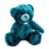 Animaux-Bois-Animaux-Bronzes propose Peluche Ours collection 40 cm - bleu paon-la peluche par doudou et compagnie histoire d'our