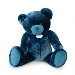 Animaux-Bois-Animaux-Bronzes propose Peluche Ours collection 120 cm - bleu jean-la peluche par doudou et compagnie histoire d'ou