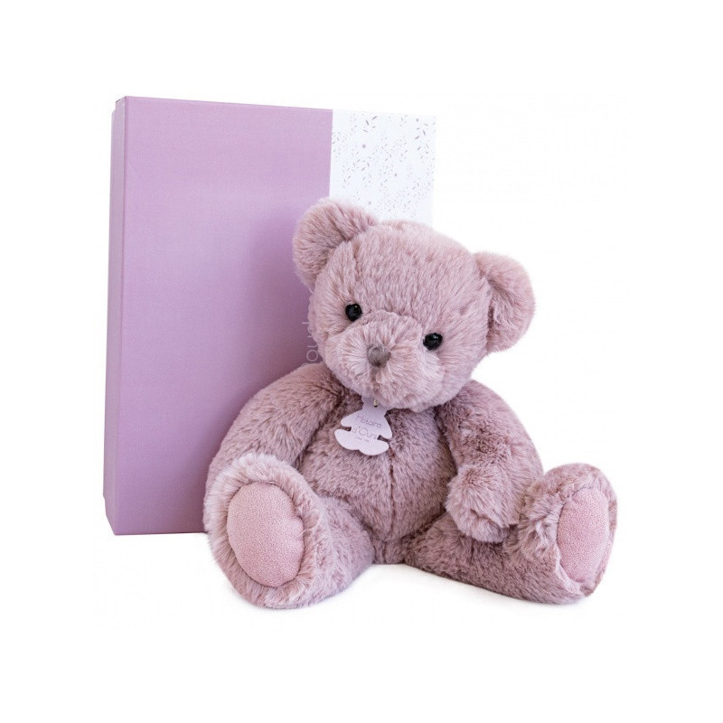 Animaux-Bois-Animaux-Bronzes propose Peluche Ours poudre de rose - 38 cm histoire d'ours -2936