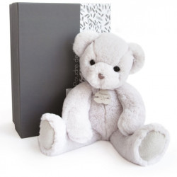 Animaux-Bois-Animaux-Bronzes propose Peluche Ours poudre de riz (gris perle) - 38 cm histoire d'ours -2937 (2)