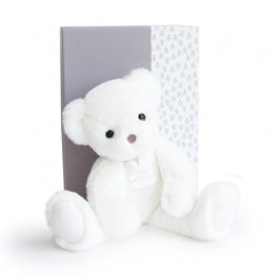 Animaux-Bois-Animaux-Bronzes propose Peluche ours moonlight blanc 25 cm histoire d'ours -2931 (2)