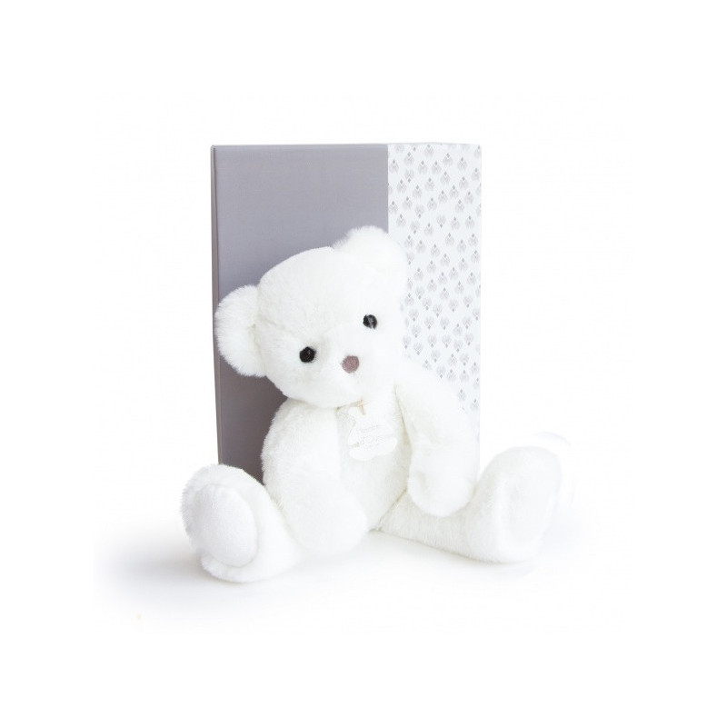 Animaux-Bois-Animaux-Bronzes propose Peluche ours moonlight blanc 25 cm histoire d'ours -2931