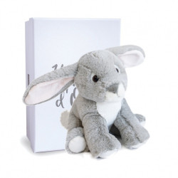 Peluche bébé lapin gris histoire d'ours -2925 (2)