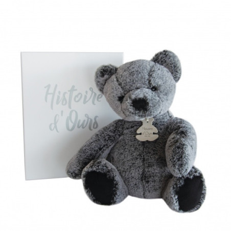 Animaux-Bois-Animaux-Bronzes propose Peluche Ours mousse mm - anthracite histoire d'ours -3016