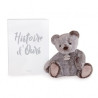 Animaux-Bois-Animaux-Bronzes propose Peluche Ours mousse mm - gris cendré histoire d'ours -3018