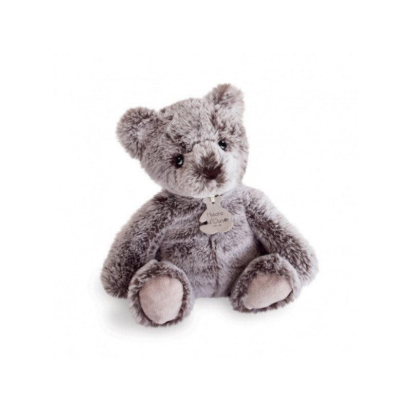 Animaux-Bois-Animaux-Bronzes propose Peluche Ours mousse mm - gris cendré histoire d'ours -3018