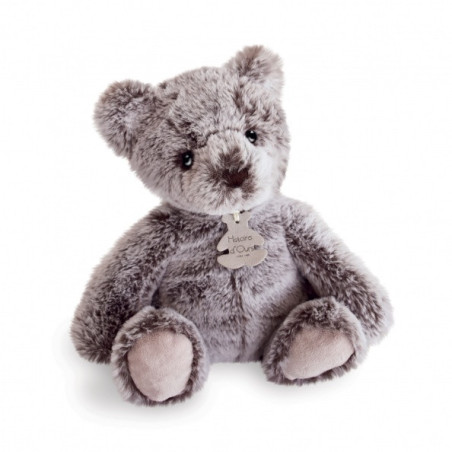 Animaux-Bois-Animaux-Bronzes propose Peluche Ours mousse mm - gris cendré histoire d'ours -3018