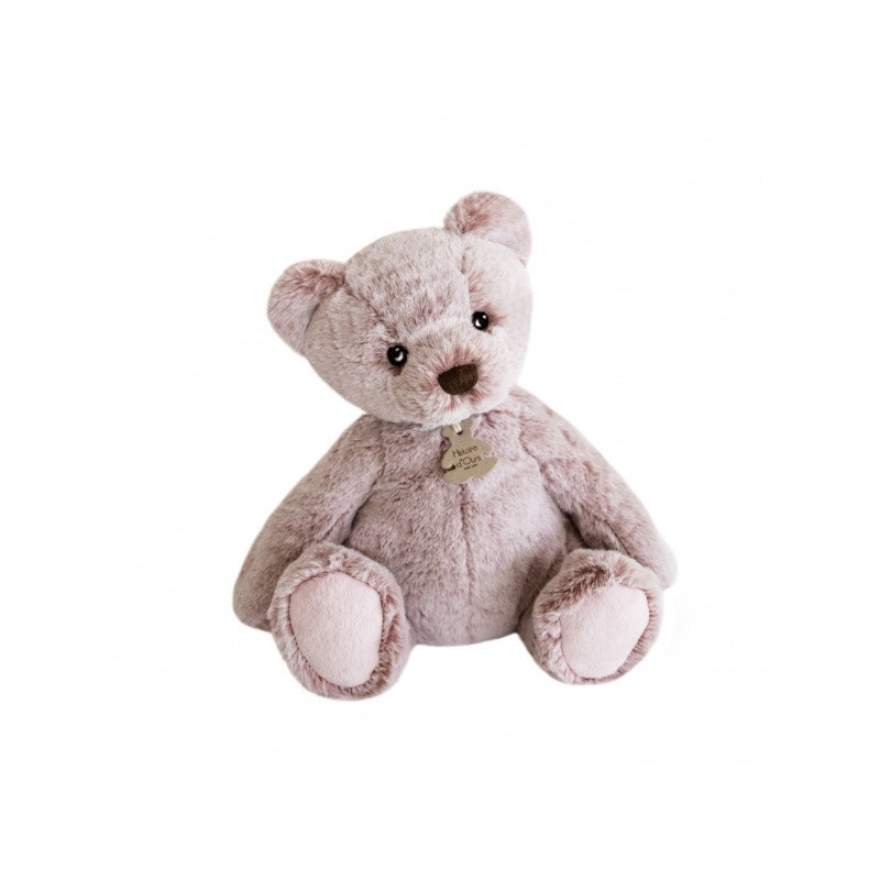 Animaux-Bois-Animaux-Bronzes propose Peluche Ours mousse gm - rose cendré histoire d'ours -3020