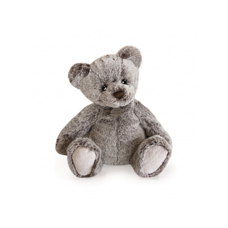 Animaux-Bois-Animaux-Bronzes propose Peluche Ours mousse gm - gris cendré histoire d'ours -3021