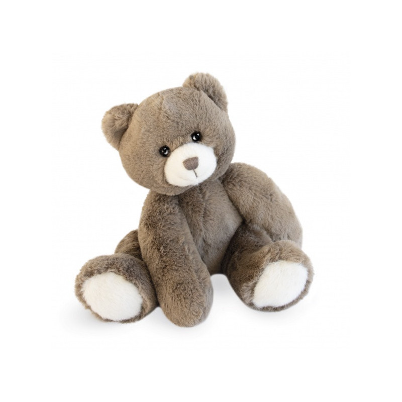 Animaux-Bois-Animaux-Bronzes propose Peluche ours oscar taupe 25 cm histoire d'ours -3026